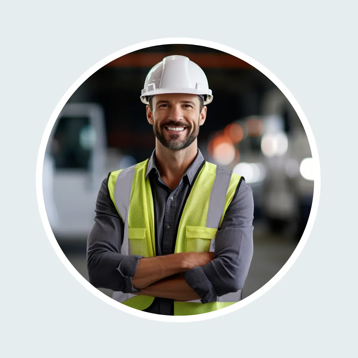 Safety consultant presenting workplace health and safety software on a laptop to a client